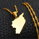 Syria Map Pendant Necklace