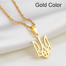 Ukraine Tryzub Pendant Necklace