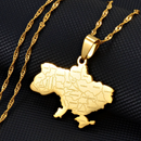 Ukraine Pendant Necklace With Cities