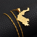 Greece Map Pendant Necklace