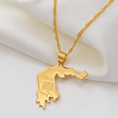 Greece Map Pendant Necklace