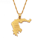 Greece Map Pendant Necklace
