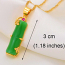 Bamboo Paon Pendant Necklace