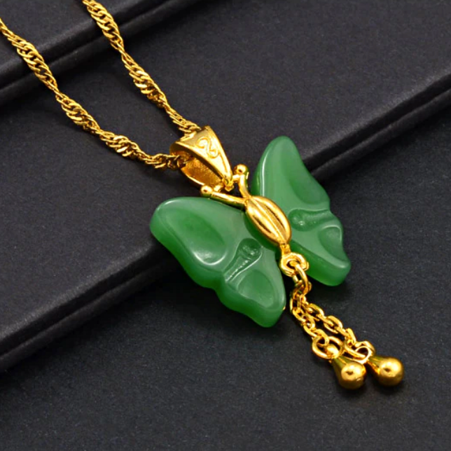 Butterfly Jade Stone Necklace