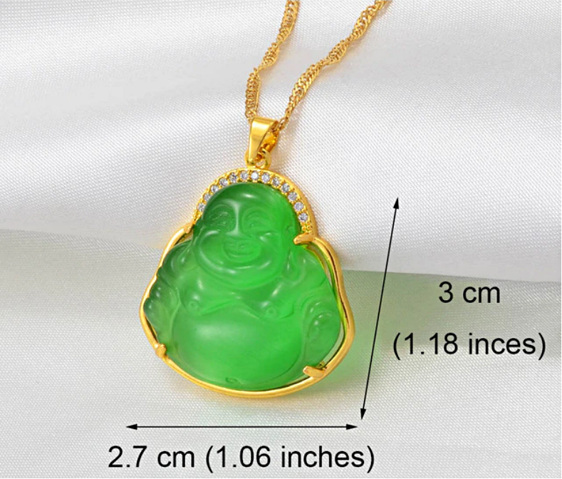 Jade Stone Buddha Necklace