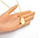 Grenada Map with cities Pendant Necklace