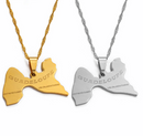 Guadeloupe Map Pendant Necklace