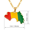 Guinea Map Pendant Necklace