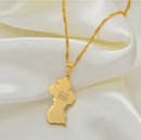 Guyana Map Pendant Necklace