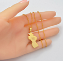 Guyana Map Pendant Necklace