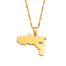 Tigray Map Pendant Necklace