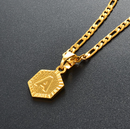 Initial Hexagon Pendant Necklace