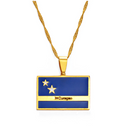 Curacao Flag Pendant Necklace