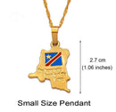 Democratic Republic of Congo map Pendant Necklace