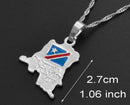 Democratic Republic of Congo map Pendant Necklace