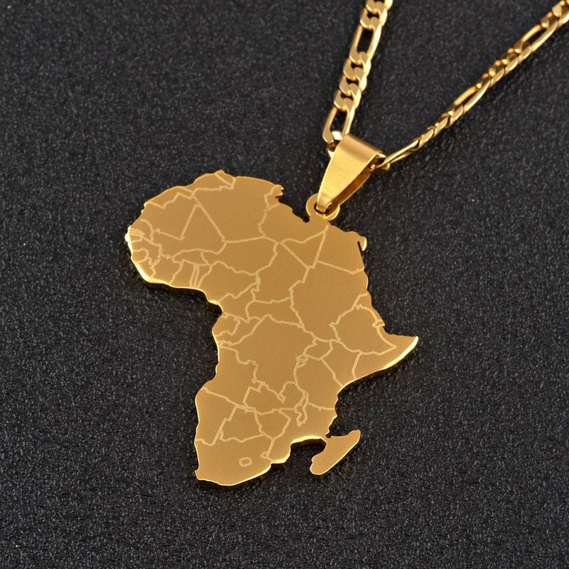 Africa Map Necklace with Madagascar