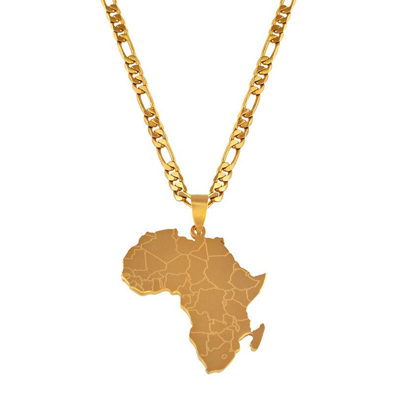 Africa Map Necklace with Madagascar