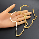 Africa Map Outline Hoop Earrings