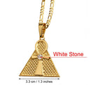 Ankh Cross Pyramid Egyptian Pendant Necklace