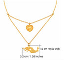 Mexico Map Heart Necklace