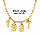 Birth Year Numbers Pendant Necklace