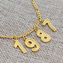 Birth Year Numbers Pendant Necklace
