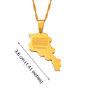 Armenia Map Pendant Necklace