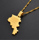 Armenia Map Pendant Necklace