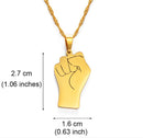 Black Lives Matter Raised Fist Necklace