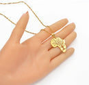 Africa Map with Tree Branches Necklace