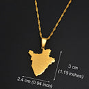 Burundi Map With Cities Necklace