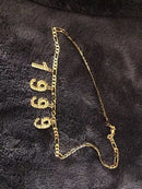 Birth Year Numbers Pendant Necklace