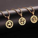 Zodiac Horoscope Pendant Necklace