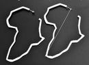 Africa Map Outline Hoop Earrings