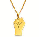 Black Lives Matter Raised Fist Necklace
