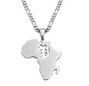 Africa Map with Gye Nyame Pendant Necklace
