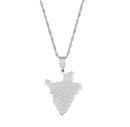 Burundi Map With Cities Necklace