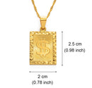Dollar Sign Pendant Necklace