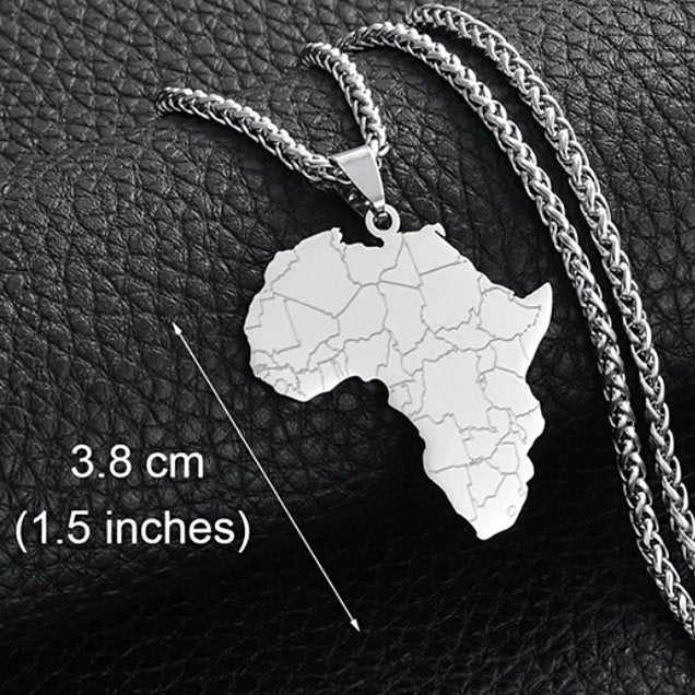 Africa Map Pendant Necklace with Palma Chain