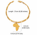 Africa Map Ankle Bracelet