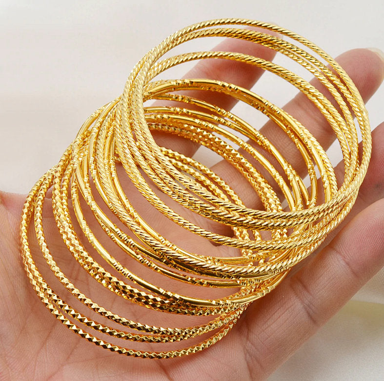 Set of 6 Pieces Bangles Bracelets
