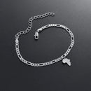 Africa Map Ankle Bracelet