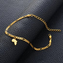 Africa Map Ankle Bracelet
