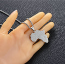 Africa Map Pendant Necklace with Palma Chain