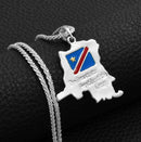 Democratic Republic of Congo Map Pendant Necklace
