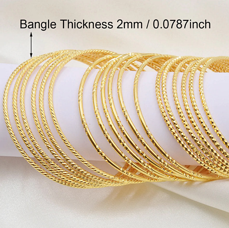 Set of 6 Pieces Bangles Bracelets