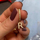 Initial Alphabet Letters Pendant Earring