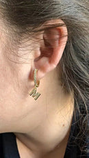 Initial Alphabet Letters Pendant Earring