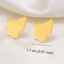 Nigeria Map Stud Earrings