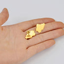 Nigeria Map Stud Earrings
